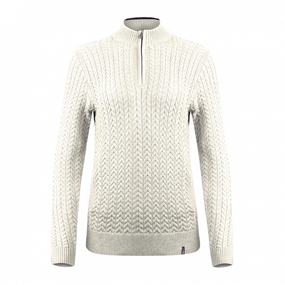 Пуловер женский KJUS Cashmere Luxe Half-Zip Bone White